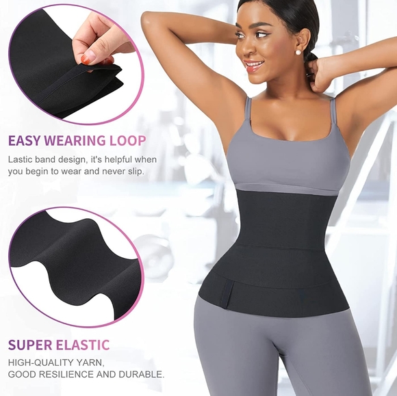 TODAY ONLY🆕️Waist Wrap with Loop Design Waist Trainer Snatch Tummy Weight Loss - Picture 6 of 9